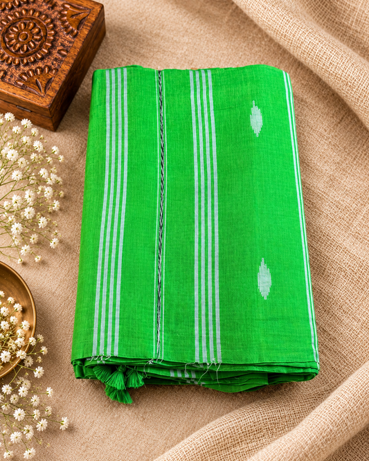 Light Green Malai Cotton Saree